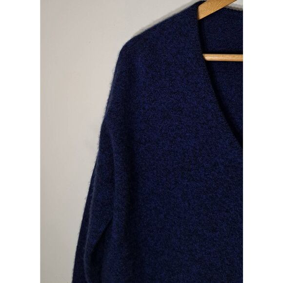 Aqua cashmere womens large blue cashmere sweater zip azure blue cobalt - Picture 4 of 9